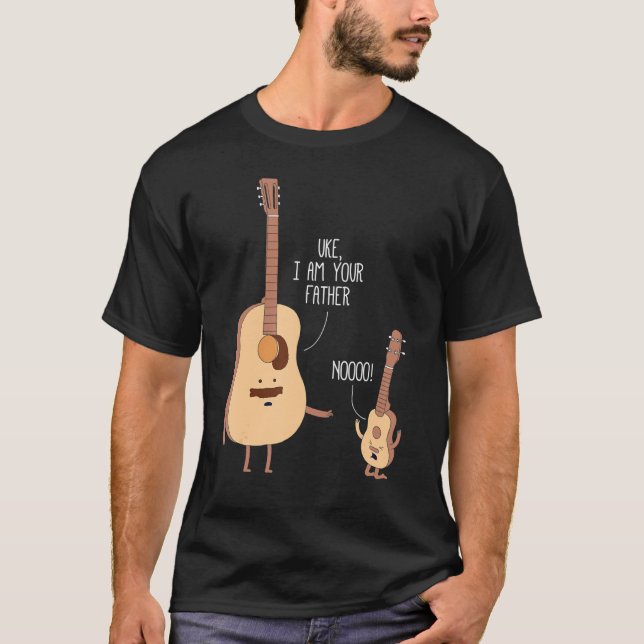 T-shirt Uke Je Suis Ton Père Ukulele Guitare Musique (Devant)
