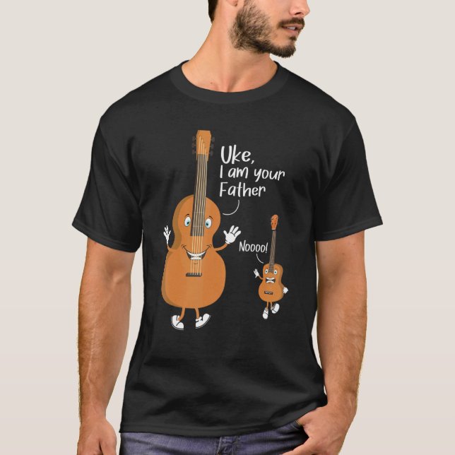 T-shirt Uke Je Suis Votre Père Ukulele Guitare Instrument  (Devant)