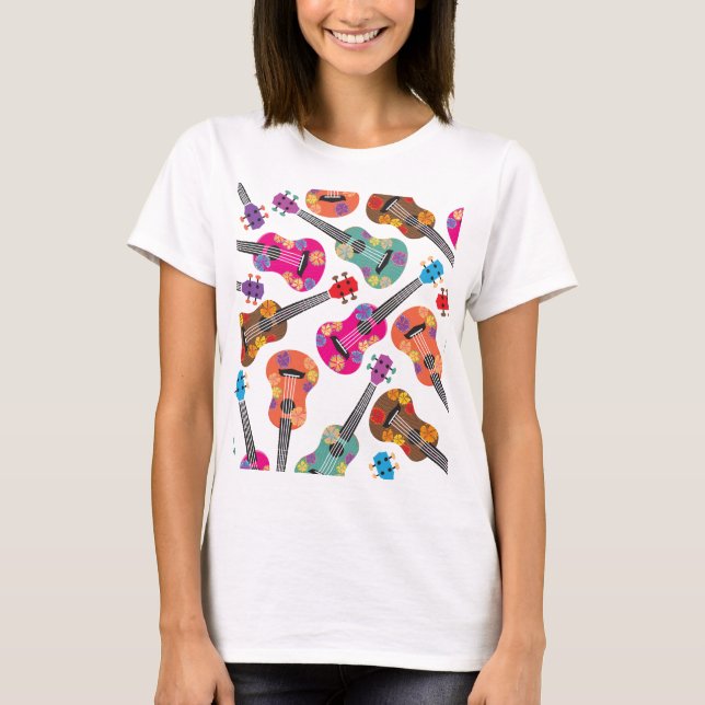 T-shirt Ukeleles coloré (Devant)
