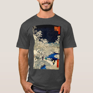 T-shirt Ukiyoe Ando Hiroshige Yuhi Hill et le pont des tam