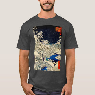 T-shirt Ukiyoe Ando Hiroshige Yuhi Hill et le pont des tam