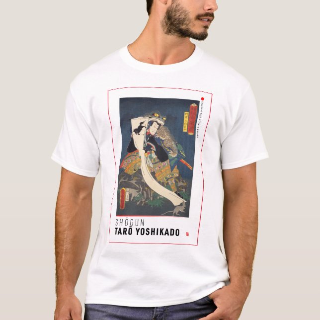 T-shirt ukiyoe - Shōgun Tarō yoshikado - magicien japonais (Devant)