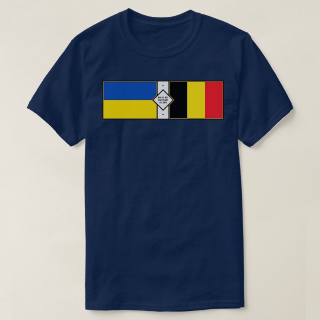 T-shirt Ukraine Belgique EURO 2024 (Design devant)