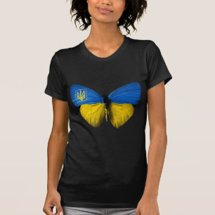 T-shirt Ukraine Butterfly Ukraine Ukrainien Drapeau Amour 