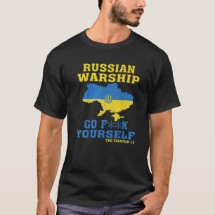T-shirt Ukraine Carte Drapeau Couleurs Gloire À L'Ukraine 