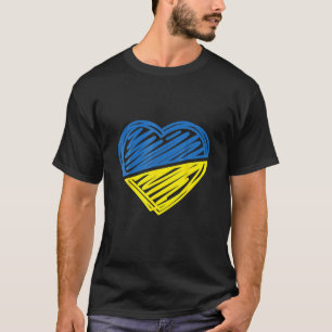 T-shirt Ukraine Drapeau le coeur ukrainien