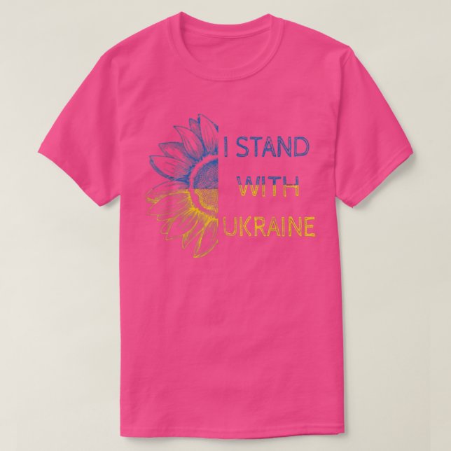 T-shirt Ukraine Drapeau Tournesol, soutien ukrainien Amis  (Design devant)