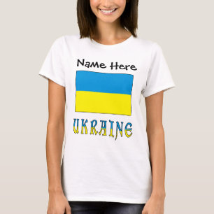 T-shirt Ukraine et drapeau ukrainien personnalisés 