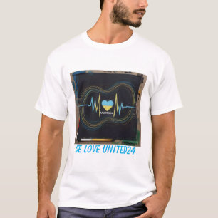 T-shirt Ukraine Heartbeat United24 Support pour ho