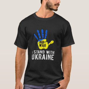 T-shirt Ukraine Je Me Tiens Avec L'Ukraine Drapeau Ukraini