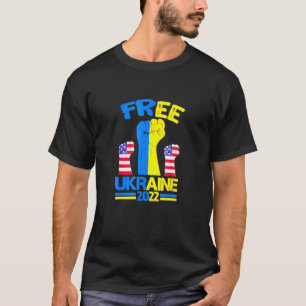 T-shirt Ukraine Je Me Tiens Avec L'Ukraine Drapeau Ukraini
