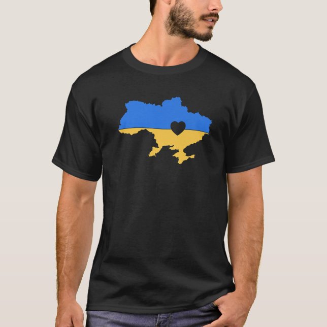 T-shirt Ukraine Pays Amour Coeur Paysage Ukraine (Devant)