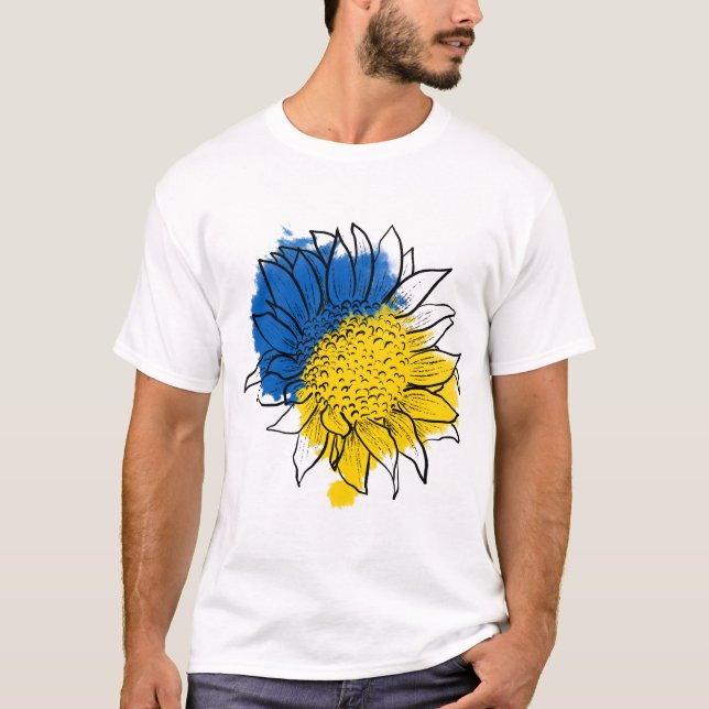 T-shirt Ukraine Soutien au tournesol (Devant)