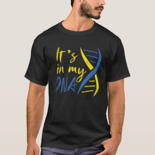 T-shirt Ukraine Tee It´S In My-DNA Ukrainian-Born Flag Gif