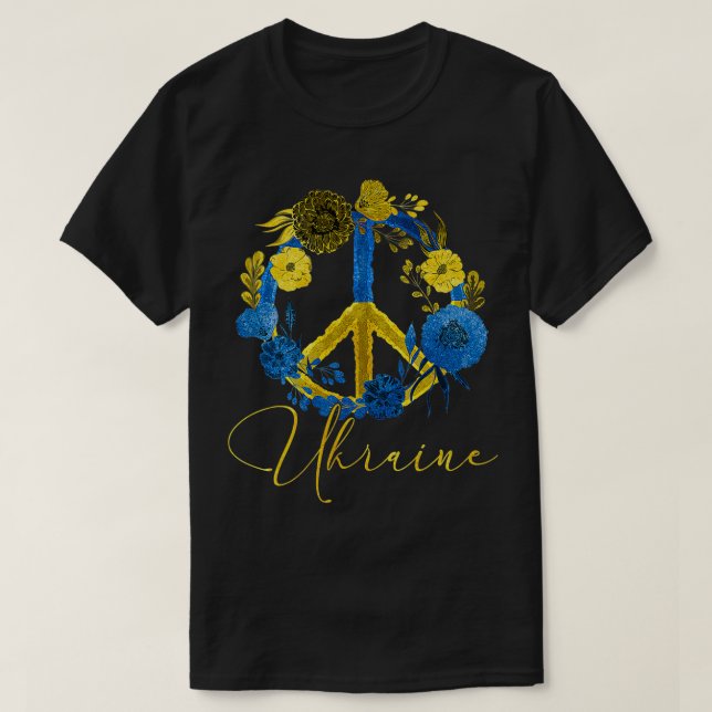 T-shirt Ukraine Tournesol Ukrainien Drapeau I Avec Ukr (Design devant)