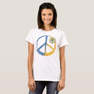 T-shirt Ukrainien - Symbole de PAIX Signe Daisy Ukraine Gu
