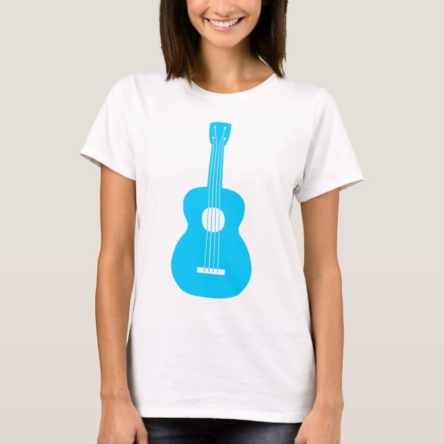 T-shirt Ukulele - Ciel bleu (Devant)