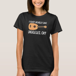 T-shirt Ukulélé Cool Pour Hommes Femmes Instrument De Musi