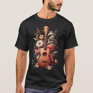 T-shirt Ukulele esthétique Floral Ukulelist Ukulele