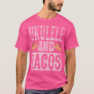 T-shirt Ukulele Et Tacos Funny Taco Band Distorti