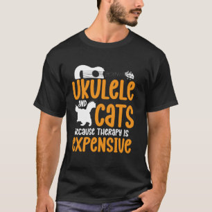 T-shirt Ukulele Hawaïen Uke Chat Ukulele Et Chats Parce Qu