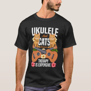 T-shirt Ukulele Hawaïen Uke Chat Ukulele et chats parce qu