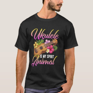 T-shirt Ukulele Hawaïen Uke Ukulele Est Mon Animal Spiritu