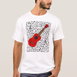 T-shirt Ukulele Notes musicales Uke Player Musicien