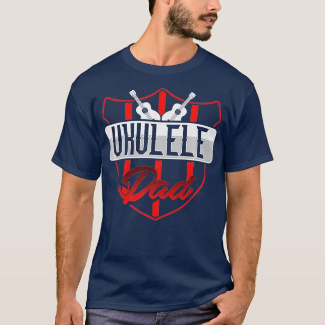 T-shirt Ukulele Papa Uke Guitare Acoustic Hawaii (Devant)