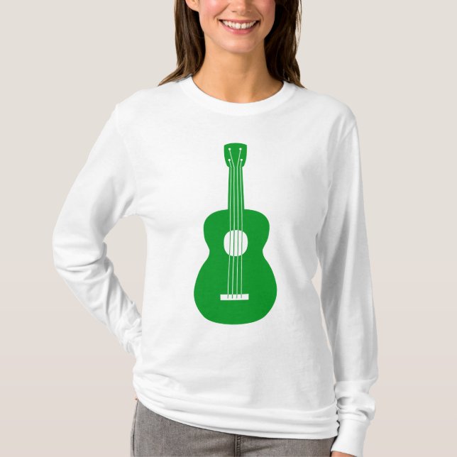 T-shirt Ukulele - Vert herbe (Devant)