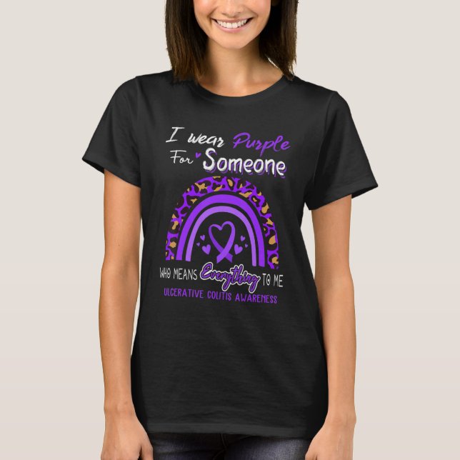 T-shirt Ulcerative Colitis Awareness I Wear Purple For Som (Devant)