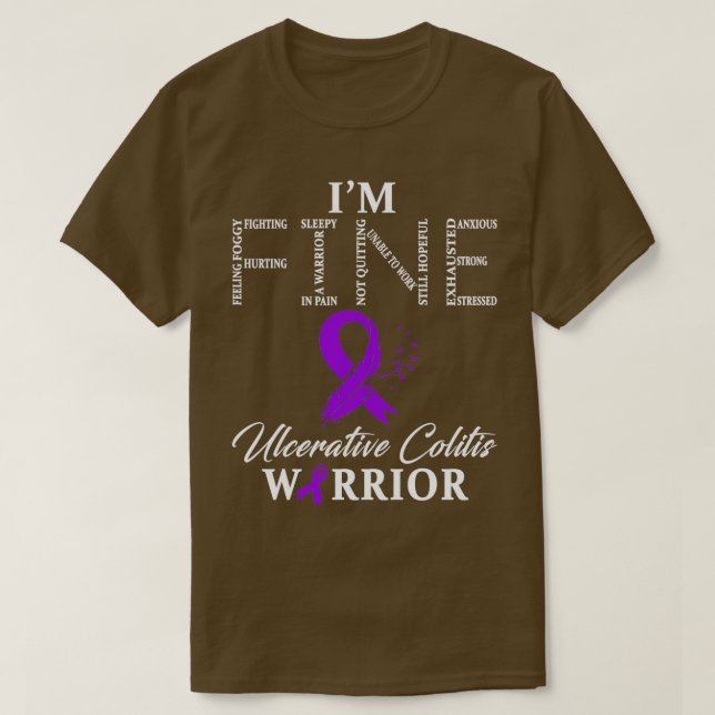 T-shirt Ulcerative Colitis Guerrier Im Fine (Design devant)