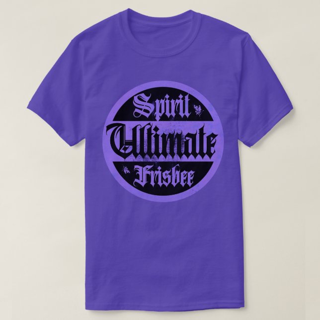 T-shirt Ultimate Frisbee Purple Spirit (Design devant)