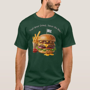 T-shirt Ultime Double Cheeseburger & Frites Graphique T-Sh