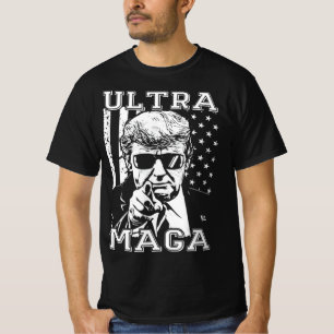 T-shirt Ultra MAGA Fun Anti Biden US Flag Pro Trump Trend