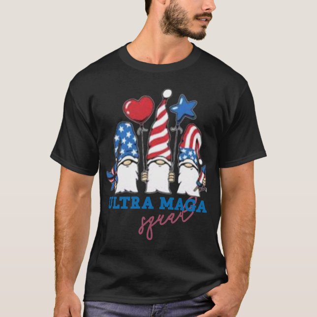 T-shirt Ultra méga Squad Gnomes drapeau américain soutien  (Devant)
