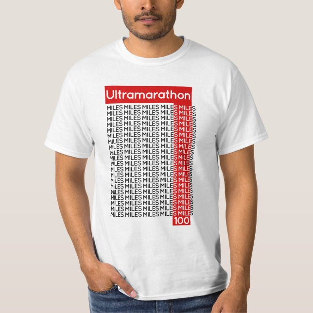 T-shirt ULTRAMARATHON 100 miles | sourire (Devant)
