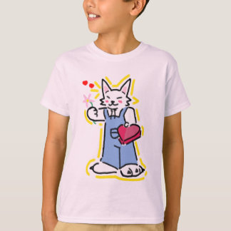 T-shirt Um gatinho muito fofo te oferecendo uma flor!