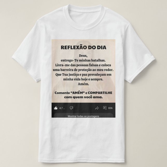 T-shirt Uma camiseta Masculino gola canoa simples  (Design devant)