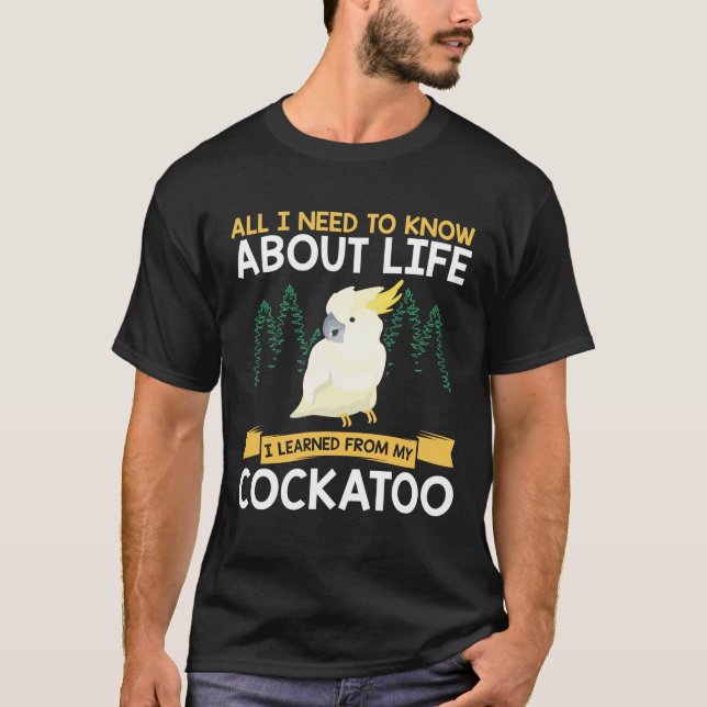 T-shirt Umbrella Cockatoo Bird Parrot Squawking Cockatiels (Devant)