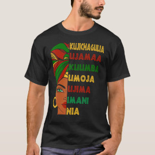 T-shirt Umoja Kujichagulia Ujima Ujamaa Nia Kuumba Imani 1