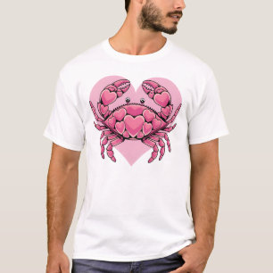T-shirt Un adorable crabe cancéreux au coeur