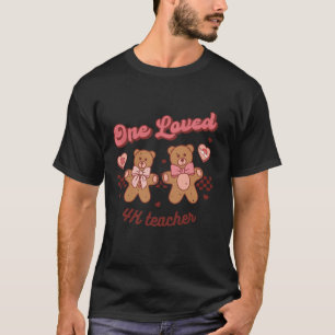 T-shirt Un Aimé 4K Kinder Enseignant Valentines Retro Groo