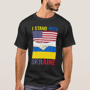 T-shirt Un Amant Ukrainien Soutient L'Ukraine Drapeau I Av