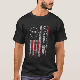 T-shirt Un Américain Original 1960 Anniversaire Amérique V
