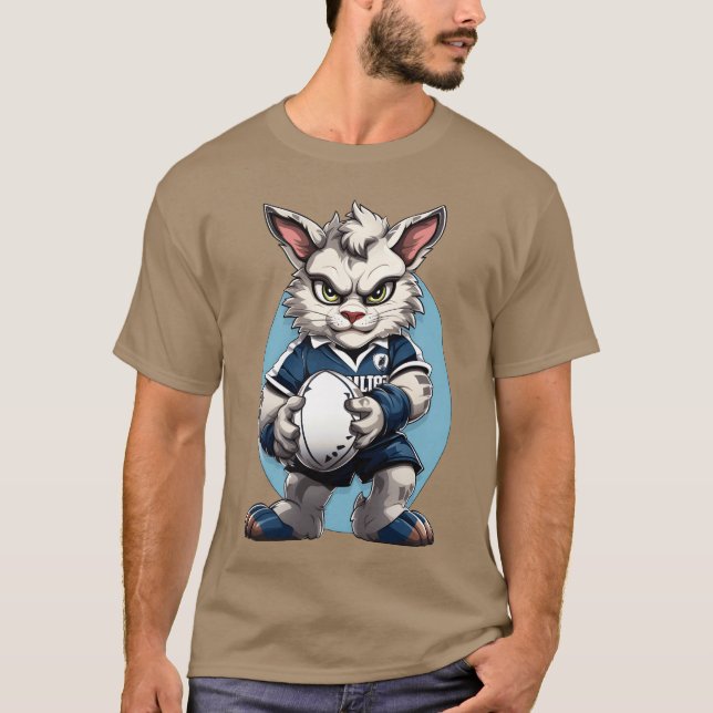 T-shirt Un ami de chats de rugby (Devant)