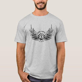 T-shirt Un amour, une pièce en t des hommes de coeur