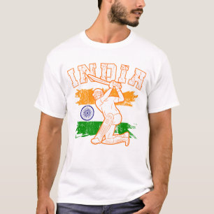 T-shirt Un amoureux du cricket indien cool donne du cricke
