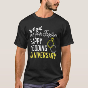 T-shirt Un An Ensemble Joyeux Premier Anniversaire Couple
