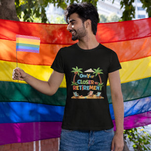 T-shirt Un an plus près de la retraite des hommes